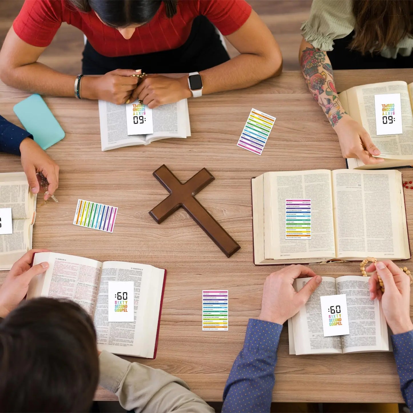 100 Pcs Gospel Tract Card Plan of Salvation Cards Sixty Second Gospel Pocket Holy Postcards Prayer Postcards.