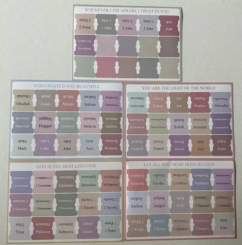 Bible Index Label Cross Design