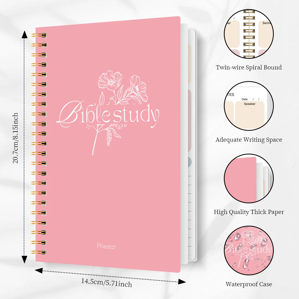 Daily Bible Study Journal - S.O.A.P. Method Bible Study Church Notebook, Daily Devotional Notebook Prayer Journal Note Taking