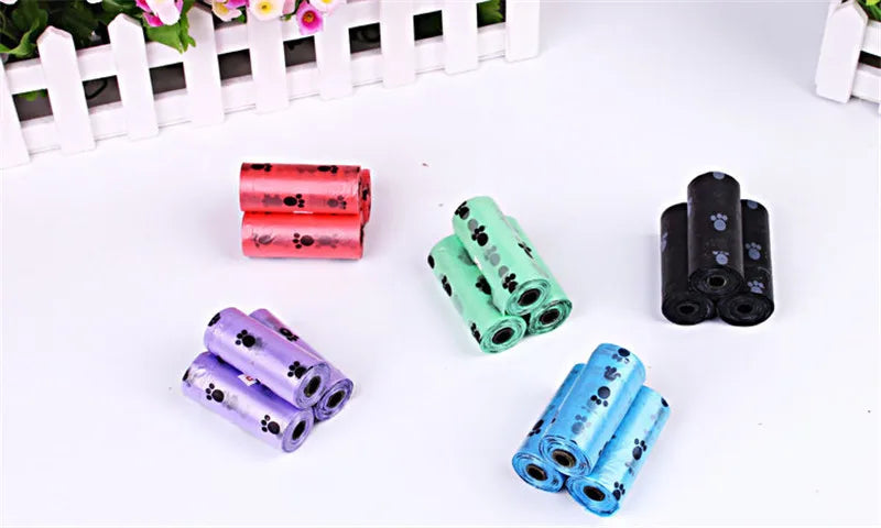 New Dog Poop Bag for Dog Pets Waste Garbage Bags Carrier Biodegradable Clean-up BagWaste Pick Up Clean Bag for Dog