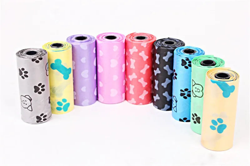 New Dog Poop Bag for Dog Pets Waste Garbage Bags Carrier Biodegradable Clean-up BagWaste Pick Up Clean Bag for Dog