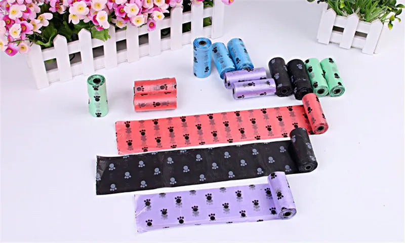 New Dog Poop Bag for Dog Pets Waste Garbage Bags Carrier Biodegradable Clean-up BagWaste Pick Up Clean Bag for Dog
