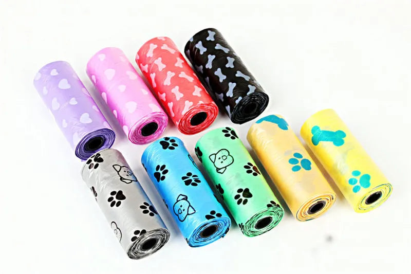 New Dog Poop Bag for Dog Pets Waste Garbage Bags Carrier Biodegradable Clean-up BagWaste Pick Up Clean Bag for Dog