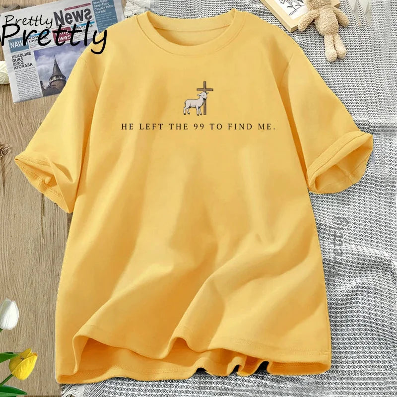 He Left The 99 to Rescue Me- Lost Sheep, Bible Verse, Faith T-Shirt