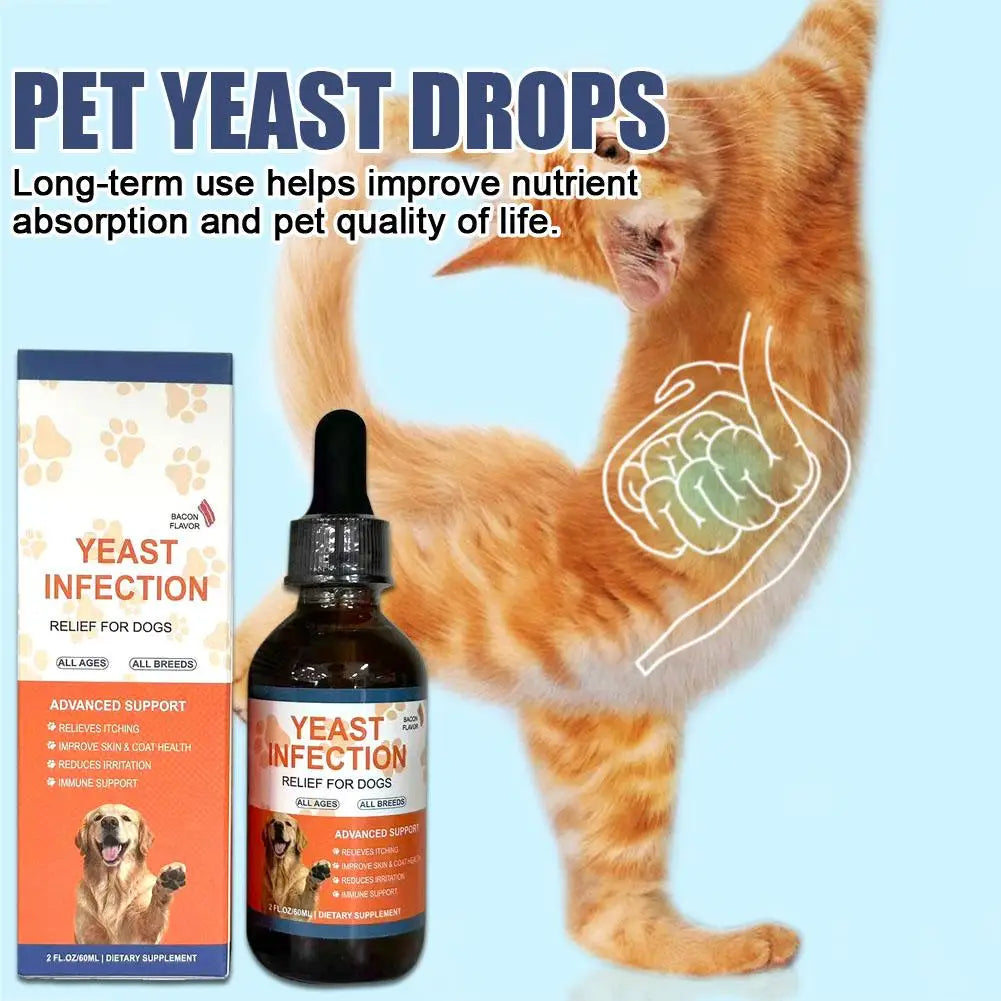 pet yeast drops supplement for digestive health