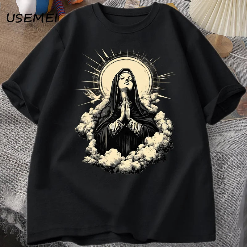 Christian Virgin Mary Graphic T-Shirt – Unisex Faith Tee