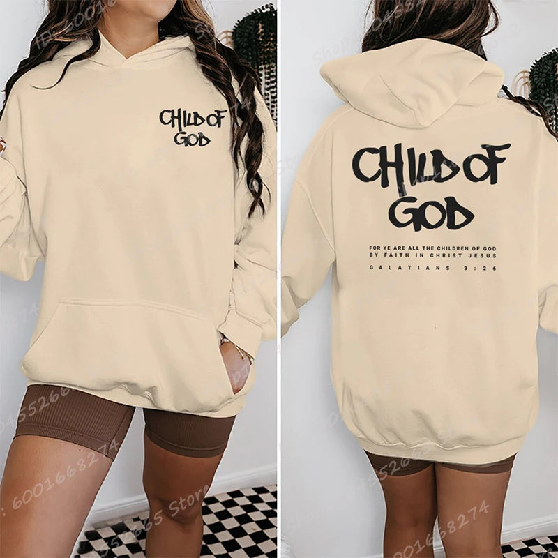 I Am A God Child Hoodie – Christian Prayer Sweatshirt for Women
