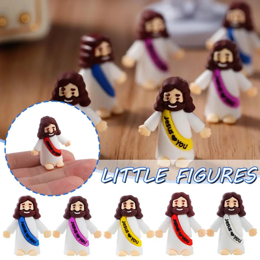 NEW Easter Jesus Toys Easter Mini Jesus Figurines Decorative School Craft Multifunctional Jesus Sunday Party Favors Easter D4H7
