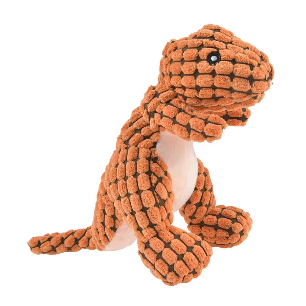 Pet Plush Dinosaur Toy Interactive Sound-Making Cat and Dog Chew Toys Stuffed Material Suitable for Small Dogs and Cats