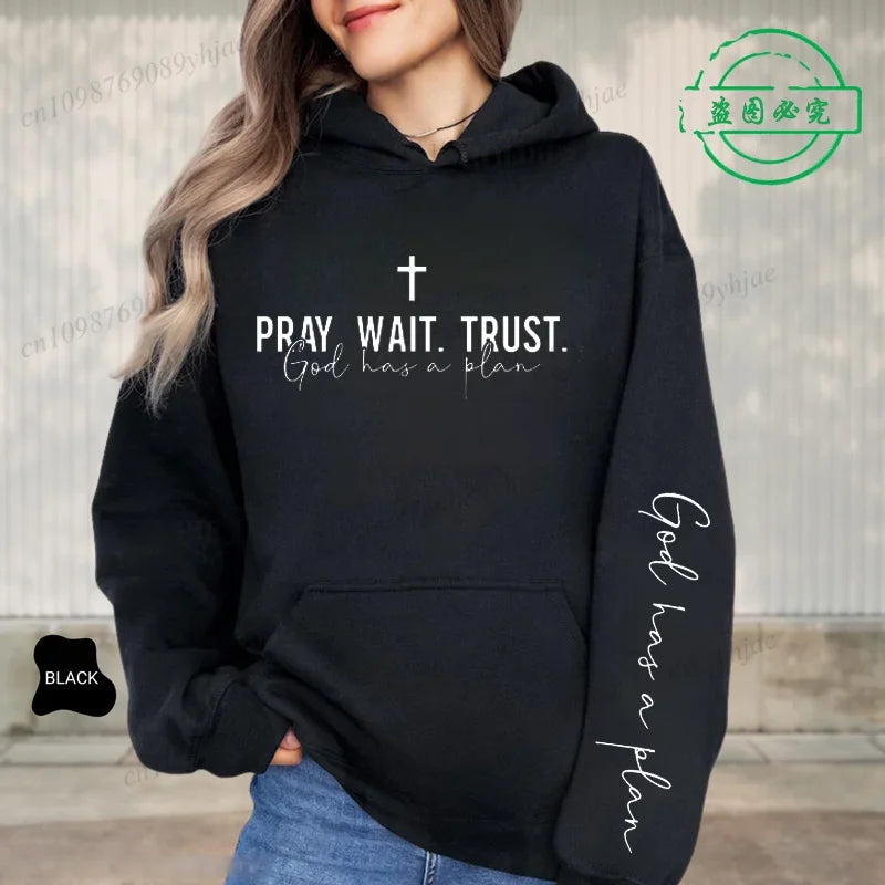 Christian Quote Print Sweatshirt for Women