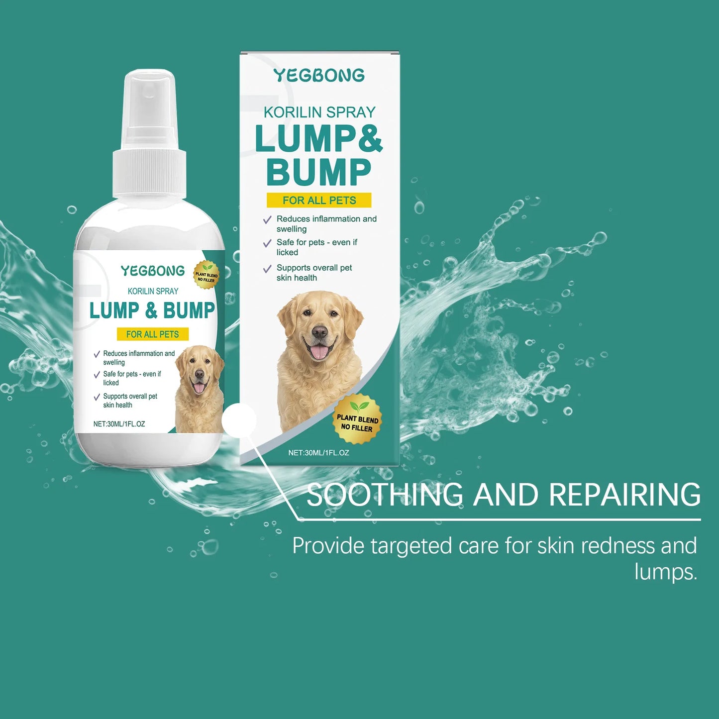 Pet Skin Repair Spray–Soothes Dryness, Sensitivity,Redness&Itching,Non-Irritating&Non-Sensitizing,Suitable for Puppies & Kittens