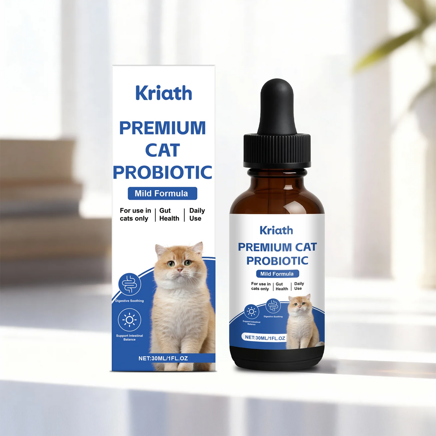 Premium Cat Probiotic Promote Digestion Soothing Support Intestinal Balance Maintains Healthy Gut Microbiota Cat Probiotic Drops