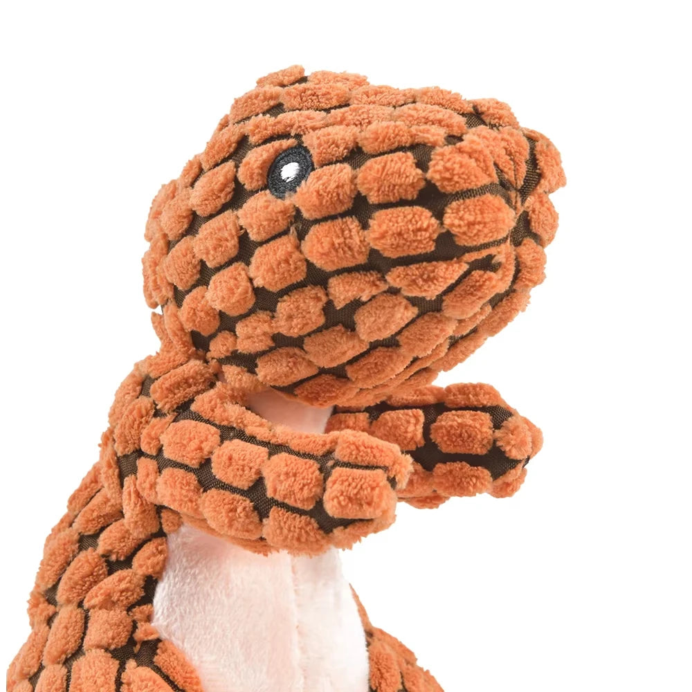 Pet Plush Dinosaur Toy Interactive Sound-Making Cat and Dog Chew Toys Stuffed Material Suitable for Small Dogs and Cats