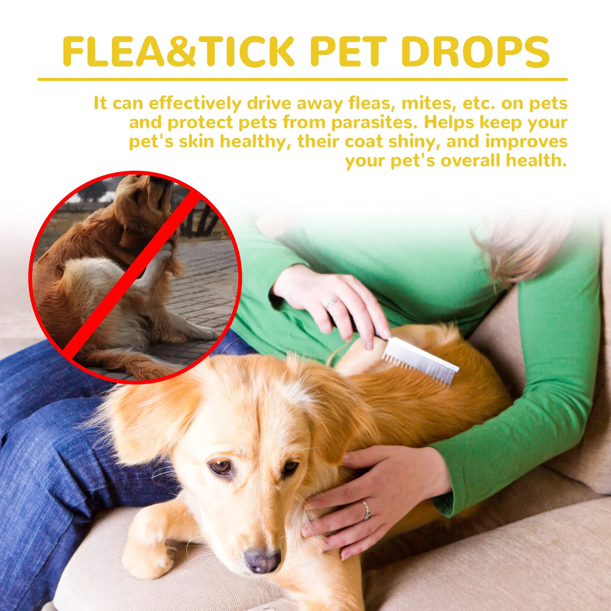 pet flea and tick drops anti-itching