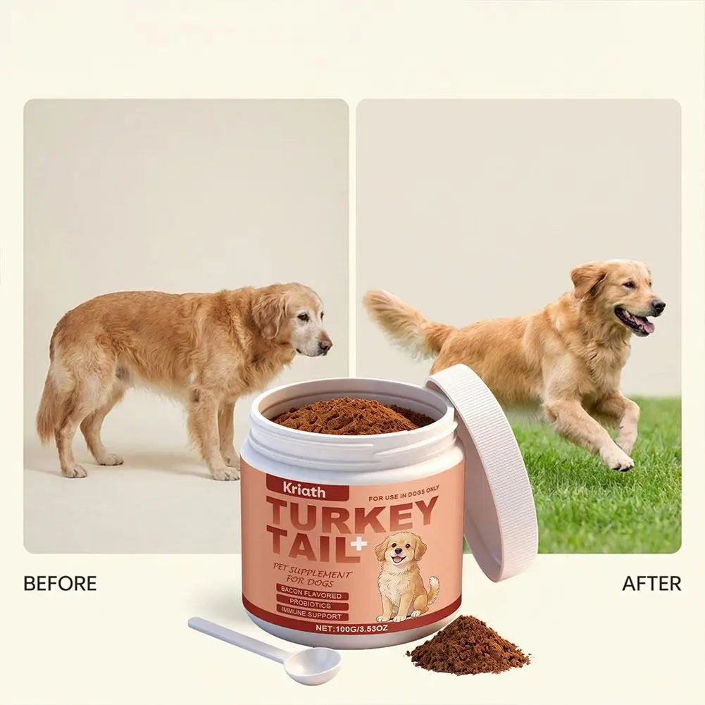 100g Dog Probiotics Immune Support Agent Elderly Dog Maintenance Joint Intestinal Skin Care Bacon Flavored Pet Health Supplement