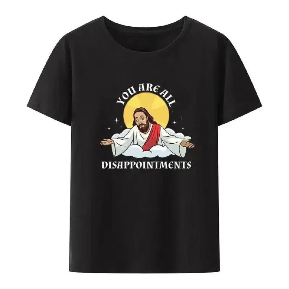 Christian I'll Be Back Funny Jesus Print T Shirt Women and Men Short-Sleeve O-neck Cool Style Y2k Streetwear Women's Clothing