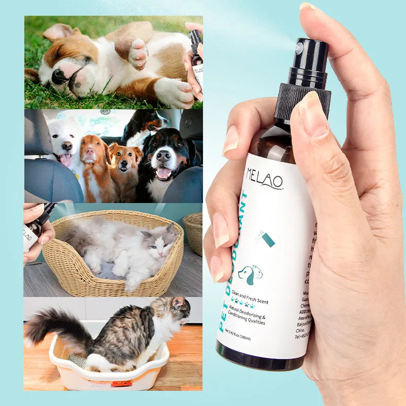 100ml Safe Natural Gentle Pet Odor Eliminator Perfume Spray for Dogs Cats Home Pet Care Long Lasting Fragrance