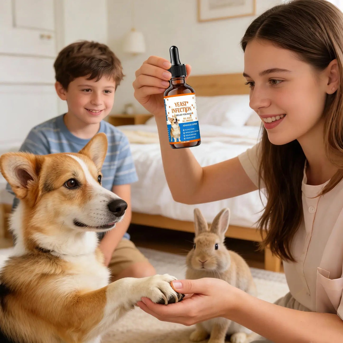 Dog Anti Itch Natural Drops 60ml Itchy Skin Relief Care Dry Skin Health Daily Grooming Supplies Suitable for dogs of all sizes