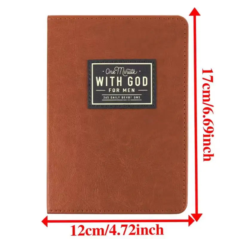 One Minute With God For Men: 365 Daily Devotional Book Daily Bible Reading & Prayer Planner With 365 Prompts Christian Gift