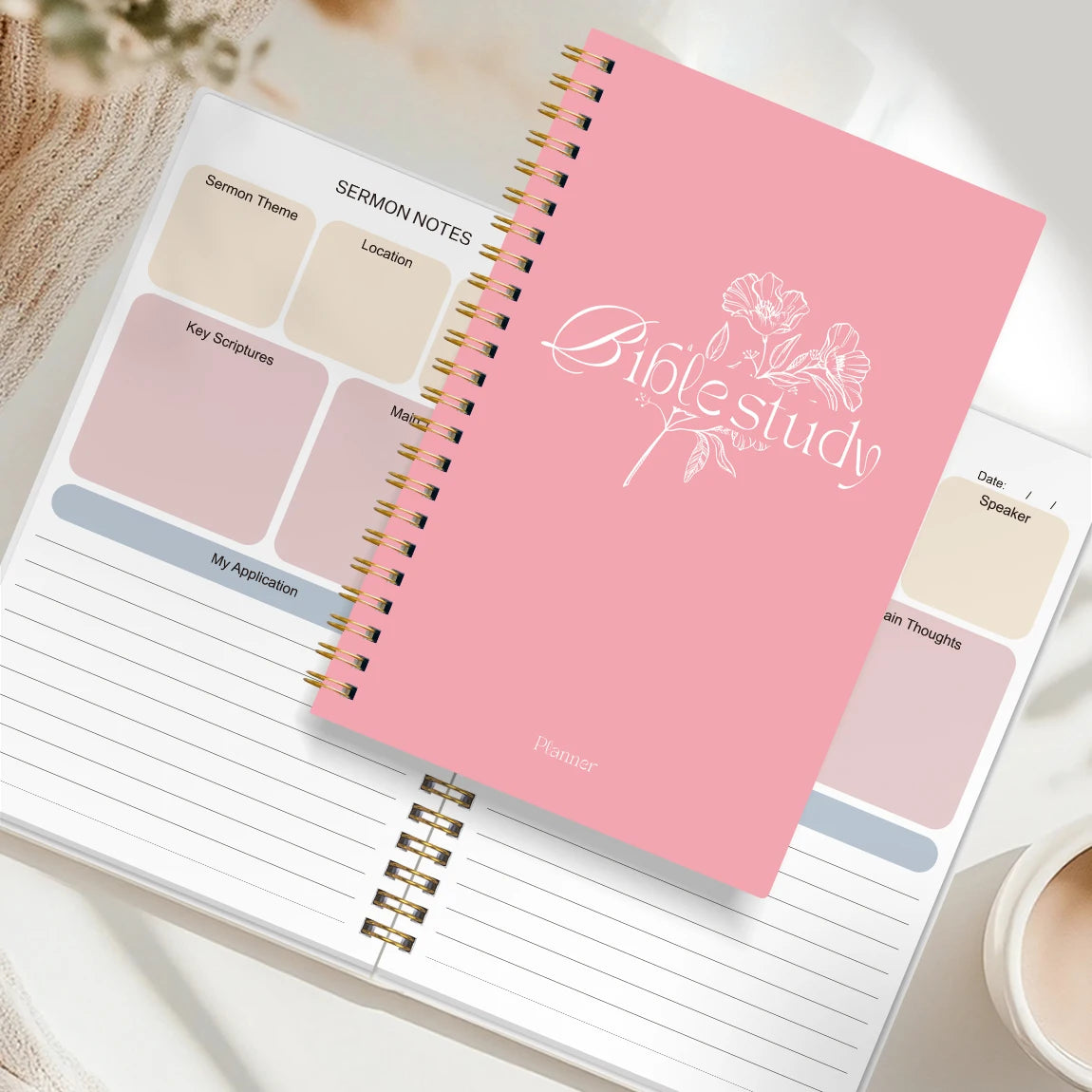 Daily Bible Study Journal - S.O.A.P. Method Bible Study Church Notebook, Daily Devotional Notebook Prayer Journal Note Taking