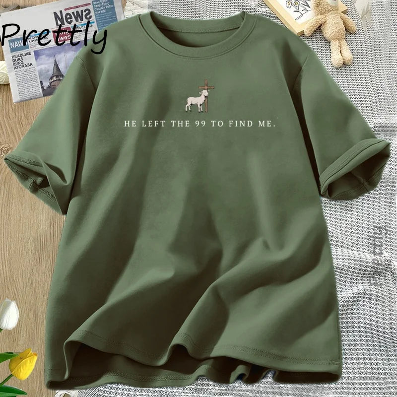 He Left The 99 to Rescue Me- Lost Sheep, Bible Verse, Faith T-Shirt