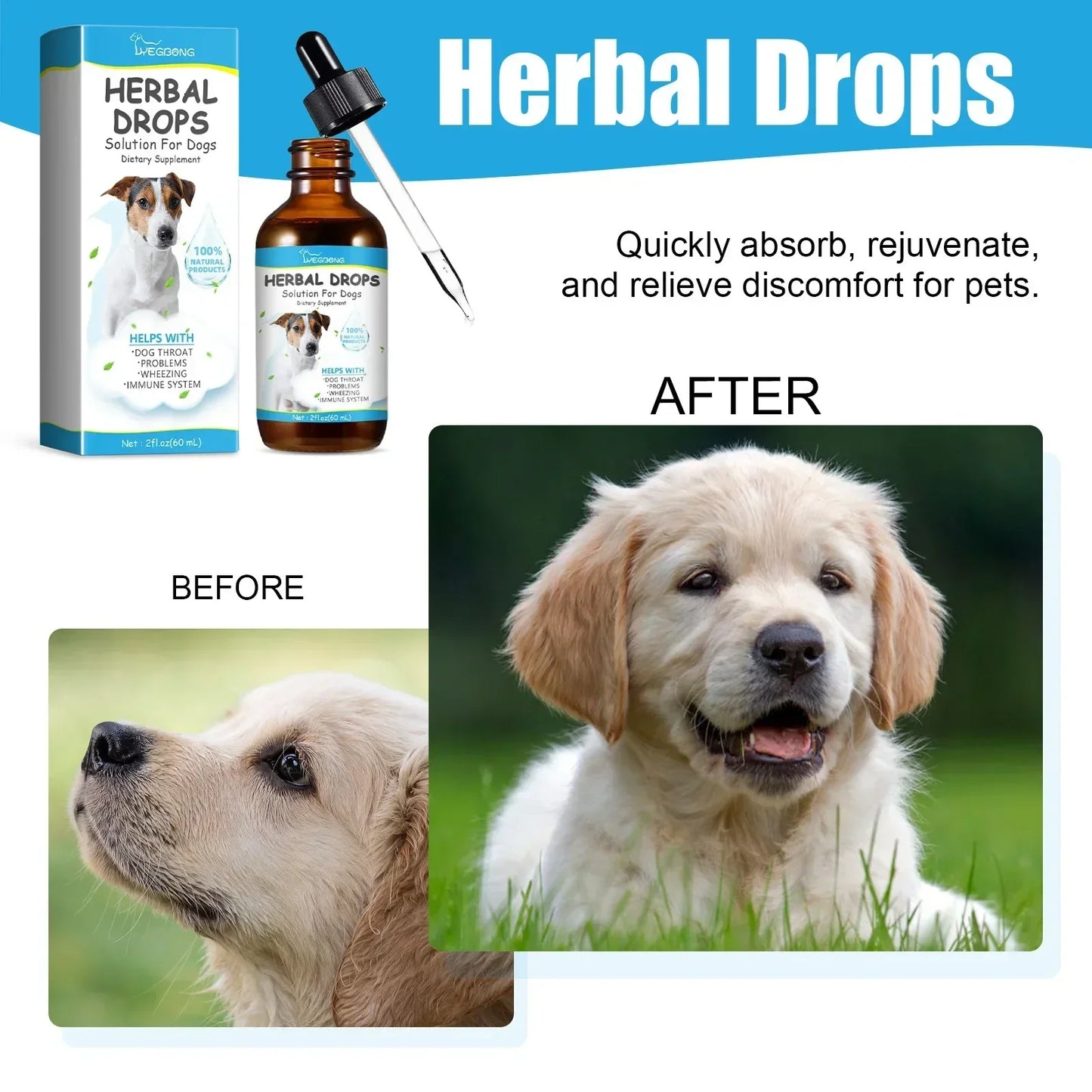Pet Cough Herbal To Soothe Coughs Relieve Throat Discomfort Sneeze Boost Immunity Safe For Cats And Dogs