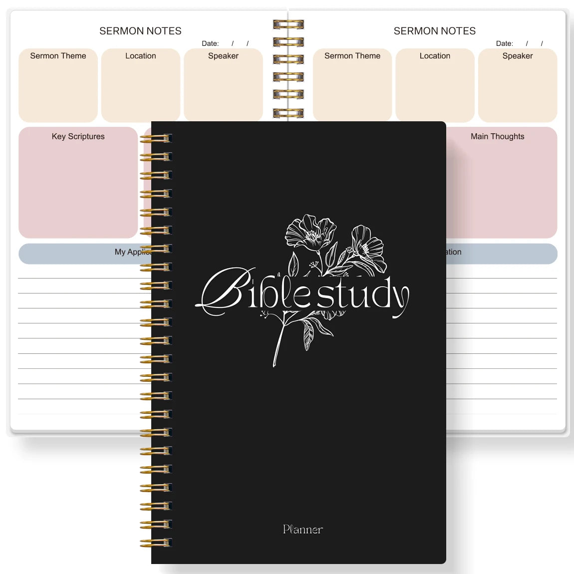 Daily Bible Study Journal - S.O.A.P. Method Bible Study Church Notebook, Daily Devotional Notebook Prayer Journal Note Taking