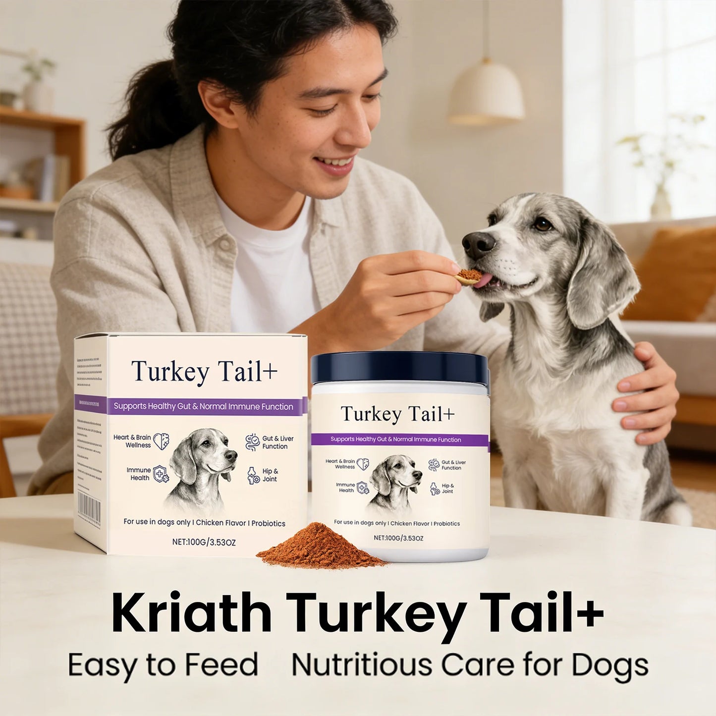 Kriath Pet Nutrition Powder Support Heart Health Promoting Intestinal Digestion Function Protect Joints Normal Lmmune Function