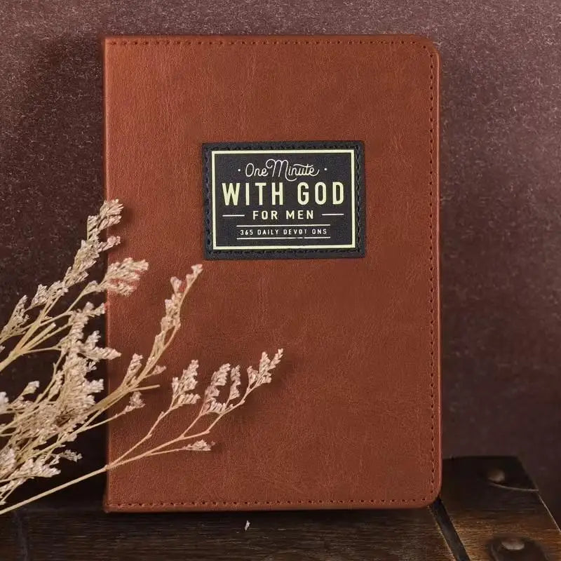One Minute With God For Men: 365 Daily Devotional Book Daily Bible Reading & Prayer Planner With 365 Prompts Christian Gift
