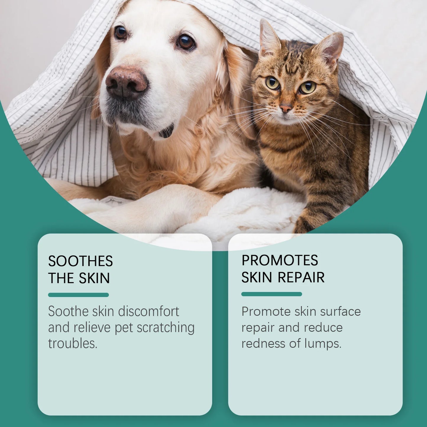 Pet Skin Repair Spray–Soothes Dryness, Sensitivity,Redness&Itching,Non-Irritating&Non-Sensitizing,Suitable for Puppies & Kittens