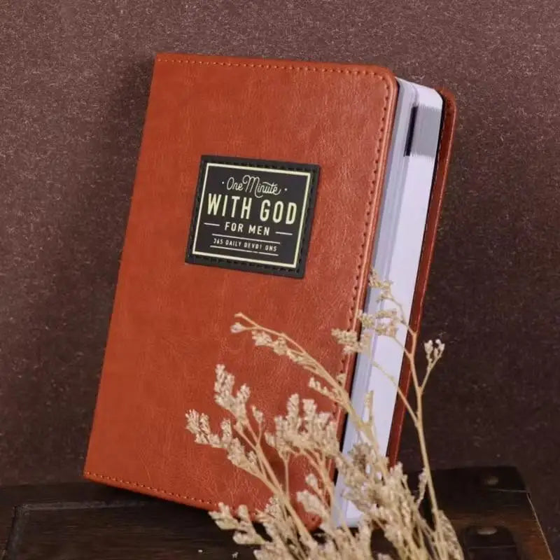 One Minute With God For Men: 365 Daily Devotional Book Daily Bible Reading & Prayer Planner With 365 Prompts Christian Gift