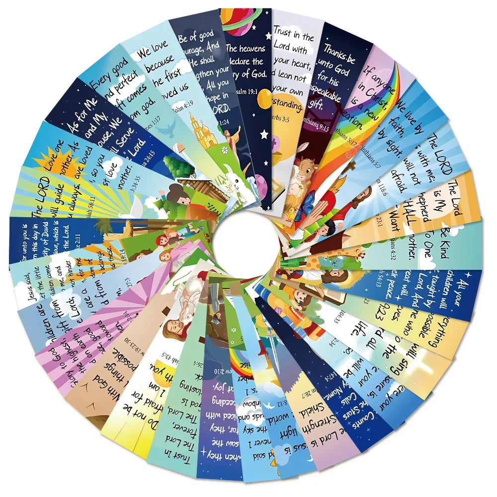 30Pcs Christian Bookmarks Church Bible Verse Bookmarks with Scripture Inspirational Spiritual Bible DIY Bookmarks