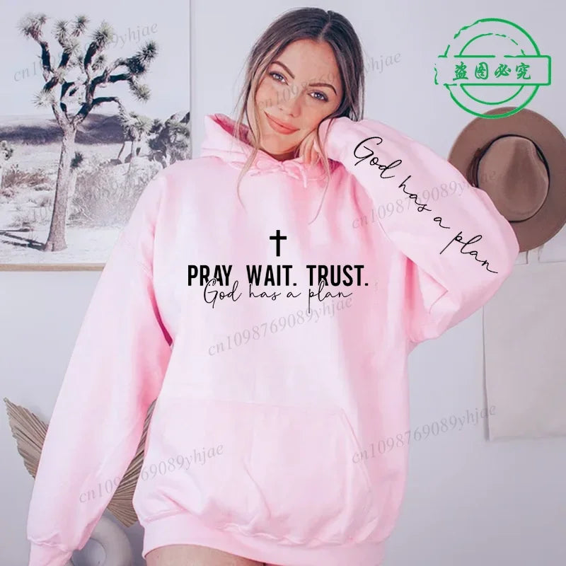 Christian Quote Print Sweatshirt for Women