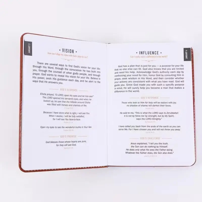 One Minute With God For Men: 365 Daily Devotional Book Daily Bible Reading & Prayer Planner With 365 Prompts Christian Gift