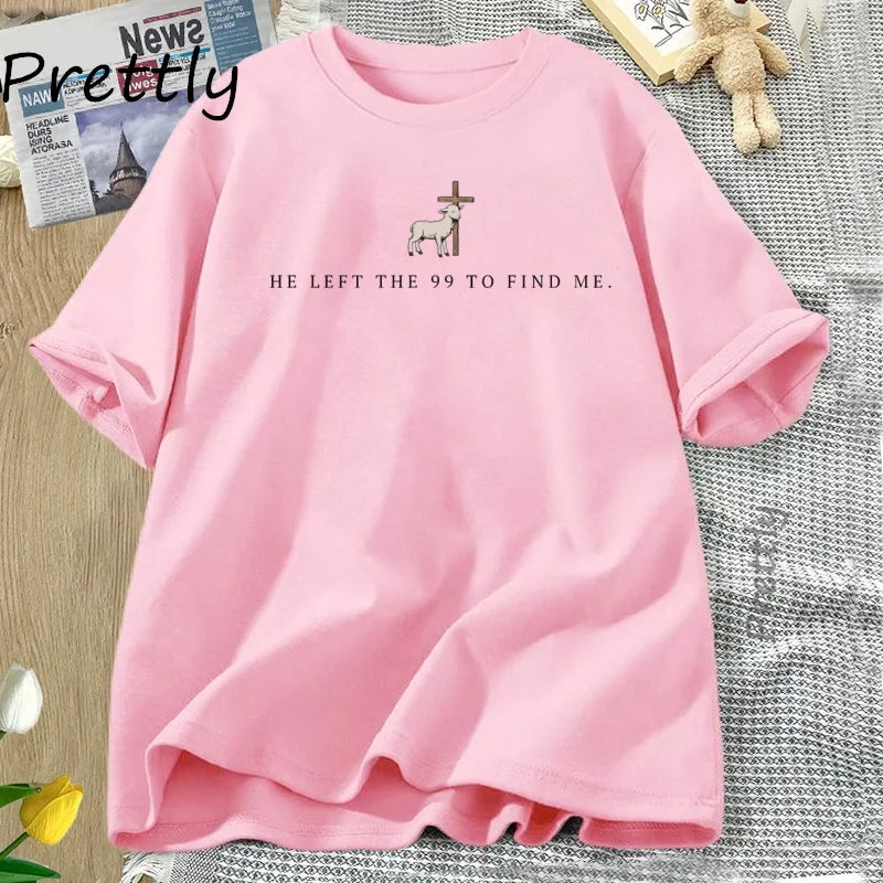 He Left The 99 to Rescue Me- Lost Sheep, Bible Verse, Faith T-Shirt