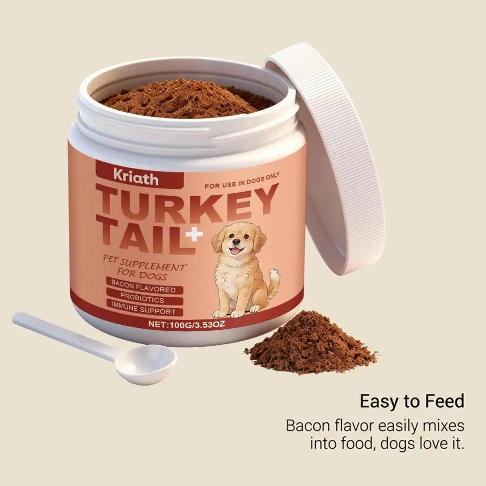 100g Dog Probiotics Immune Support Agent Elderly Dog Maintenance Joint Intestinal Skin Care Bacon Flavored Pet Health Supplement