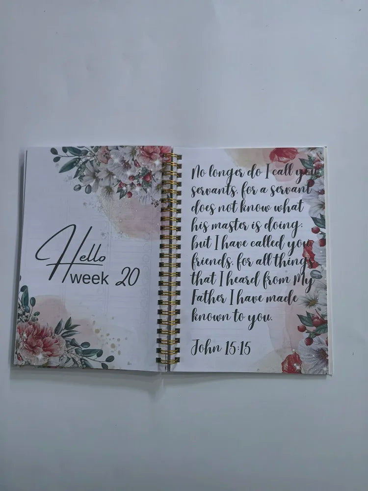 Prayer Journal For women 24 Week Scripture Devotonal & Guider Prayer Journal Book The Bible In A Year Notebook