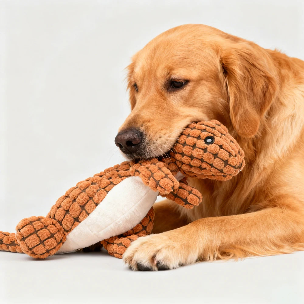 Pet Plush Dinosaur Toy Interactive Sound-Making Cat and Dog Chew Toys Stuffed Material Suitable for Small Dogs and Cats