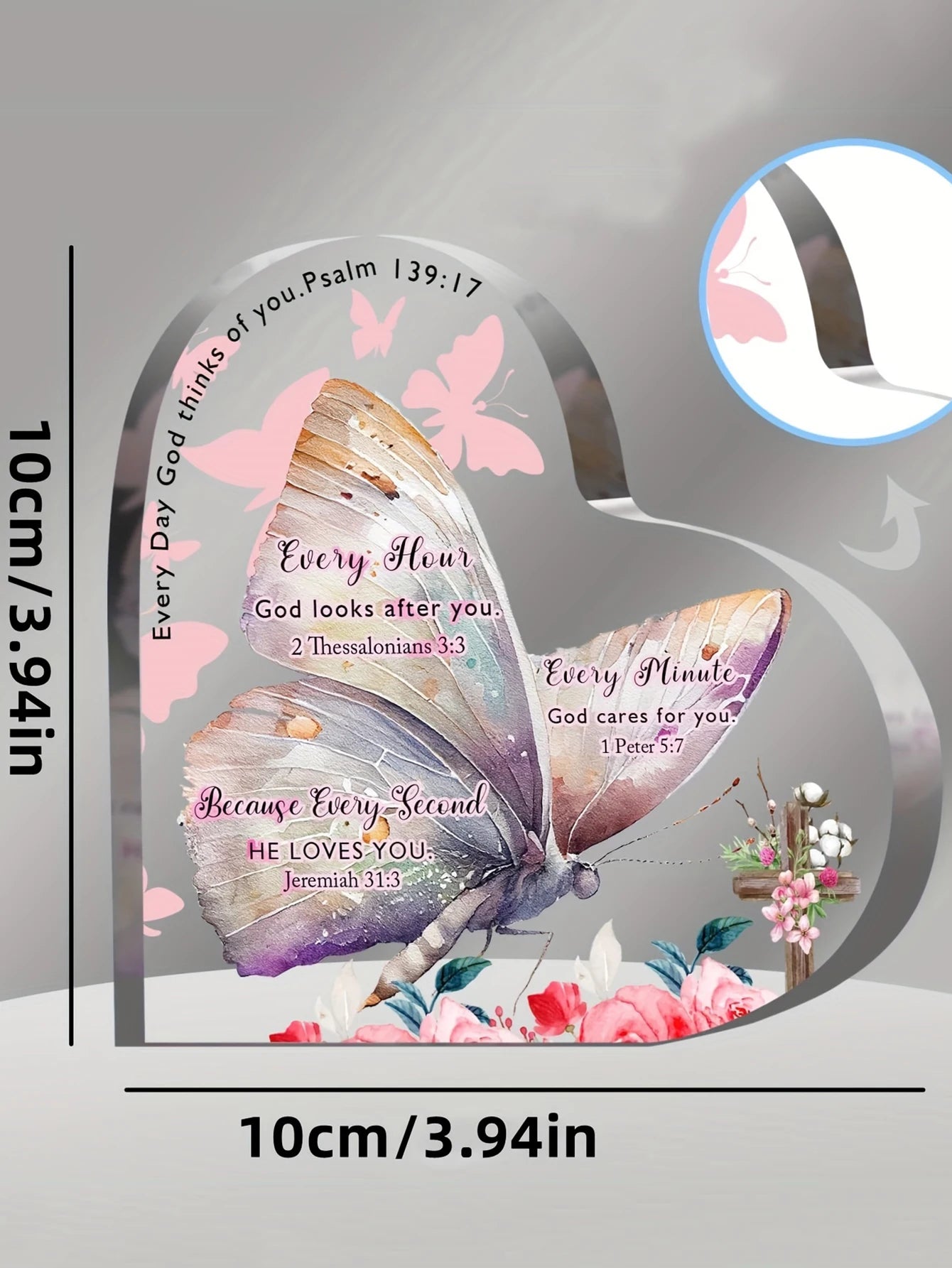 1pc Acrylic Christian Women Gift Bible Inspiration Gift Love Religious Gift Birthday Gift Women Friendship Gift Desktop Ornament