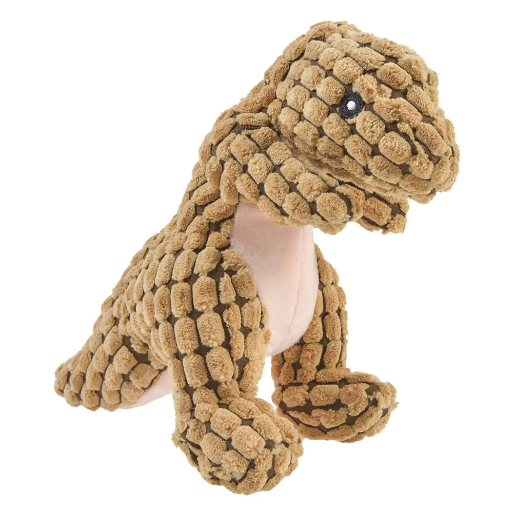 Pet Plush Dinosaur Toy Interactive Sound-Making Cat and Dog Chew Toys Stuffed Material Suitable for Small Dogs and Cats