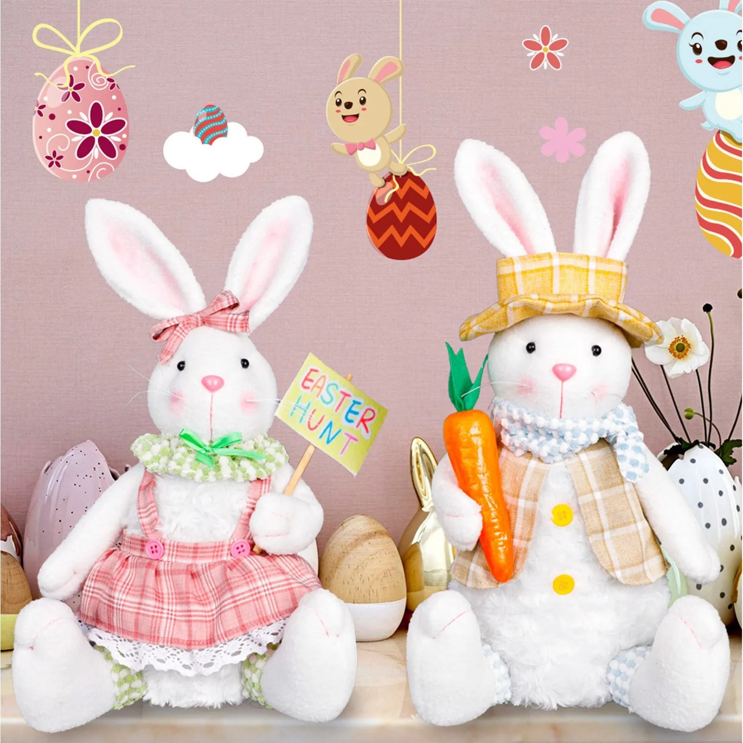 Easter Bunny Decorations Easter Decorations Easter Gnomes Handmade Swedish Gnome Dolls Home Indoor Outdoor Spring Decorations