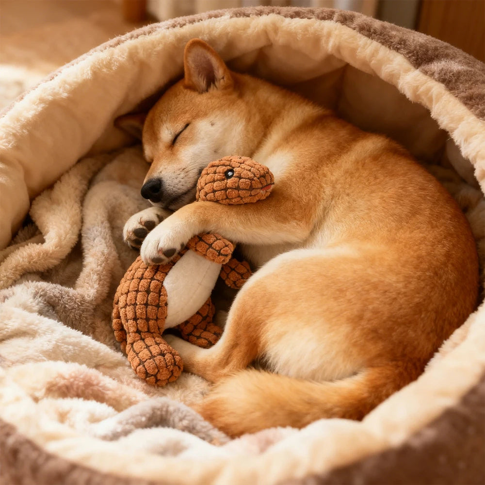 Pet Plush Dinosaur Toy Interactive Sound-Making Cat and Dog Chew Toys Stuffed Material Suitable for Small Dogs and Cats