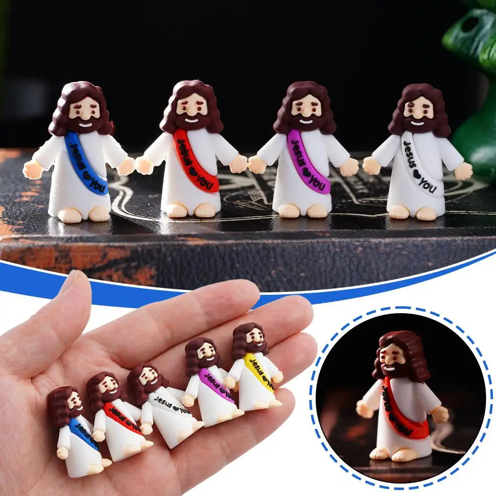 NEW Easter Jesus Toys Easter Mini Jesus Figurines Decorative School Craft Multifunctional Jesus Sunday Party Favors Easter D4H7