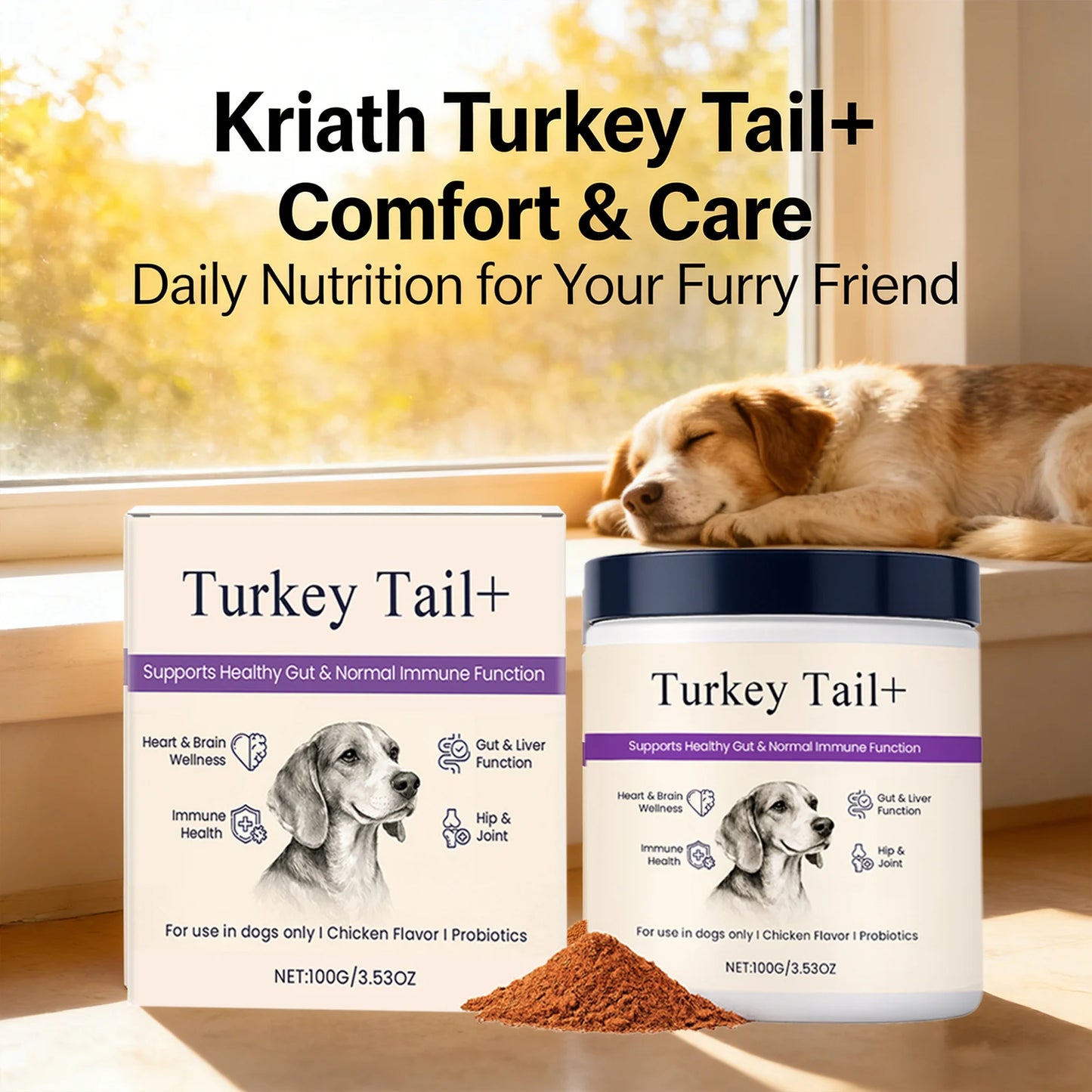 Kriath Pet Nutrition Powder Support Heart Health Promoting Intestinal Digestion Function Protect Joints Normal Lmmune Function