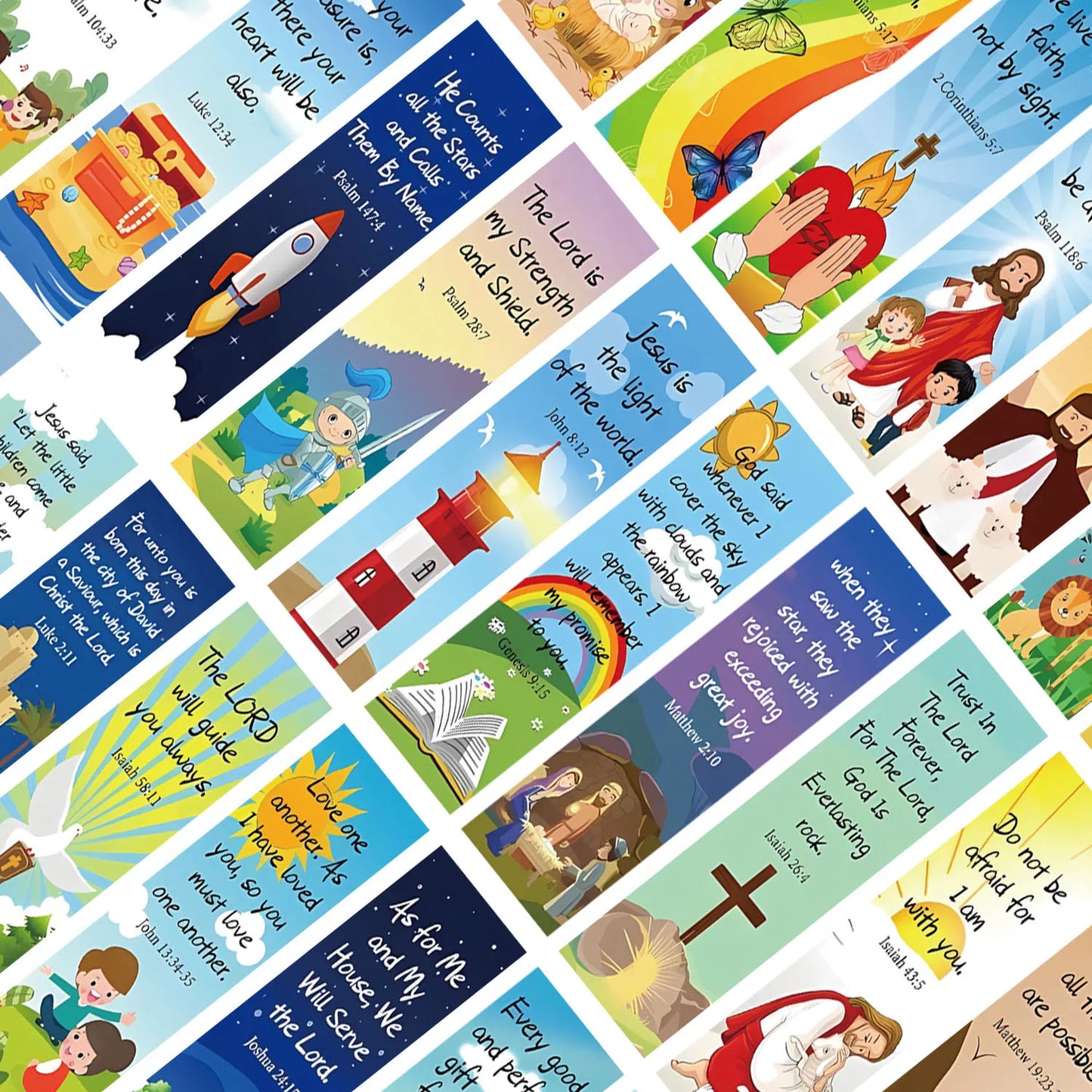 30Pcs Christian Bookmarks Church Bible Verse Bookmarks DIY Art Creative Material Reading Paper Bookmark