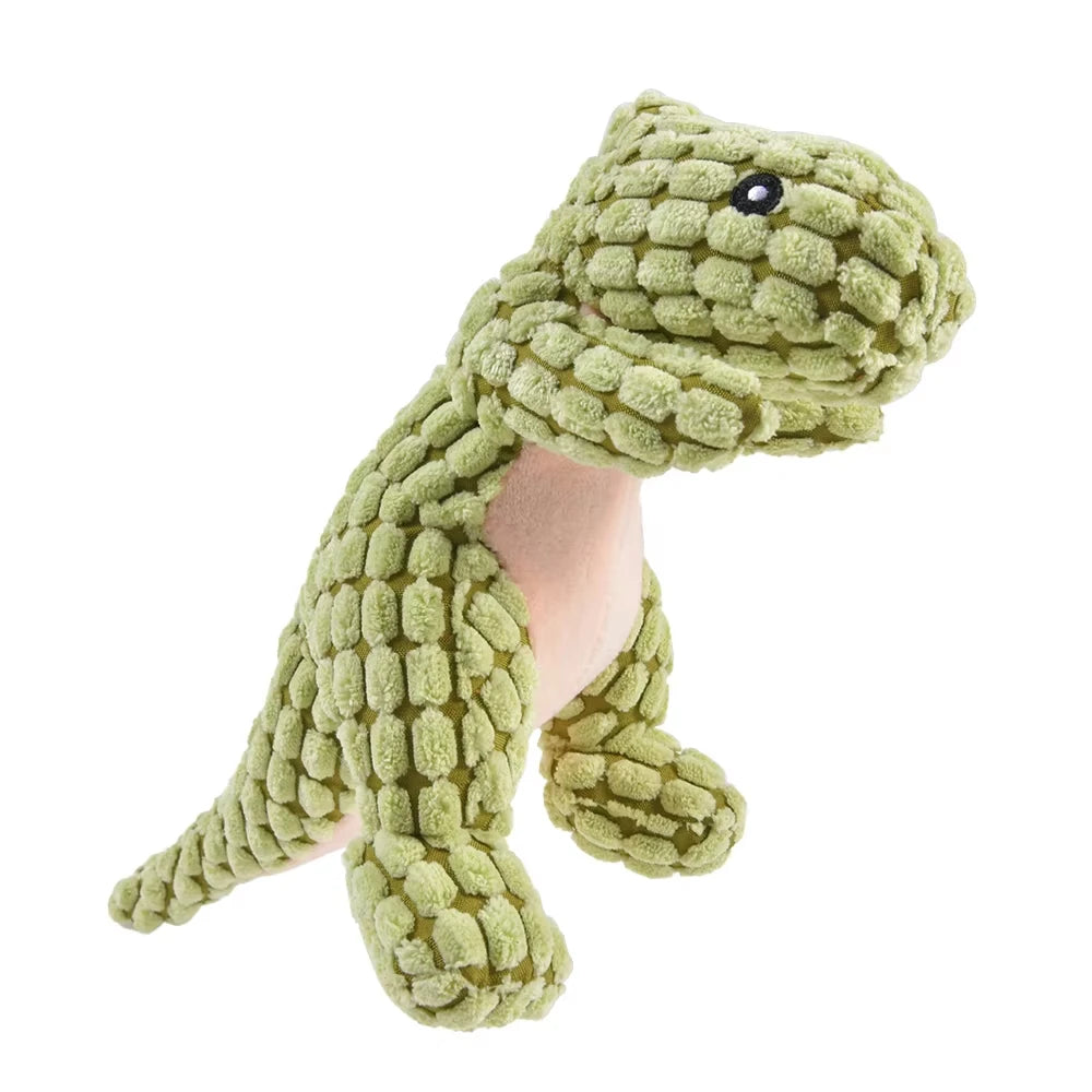 Pet Plush Dinosaur Toy Interactive Sound-Making Cat and Dog Chew Toys Stuffed Material Suitable for Small Dogs and Cats