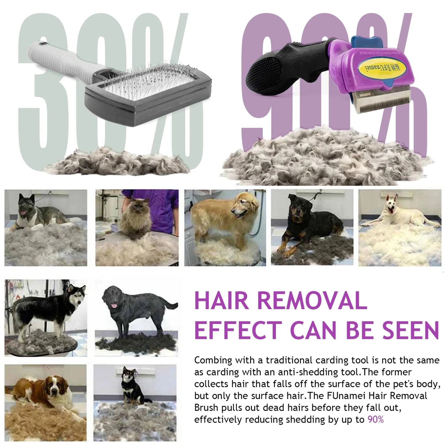 Dog Brush Grooming Accessories Pet Hair Knotting Remover Large Dogs Cat Short Long Hair Anti Lice Combs Cat Hair Care Supplies