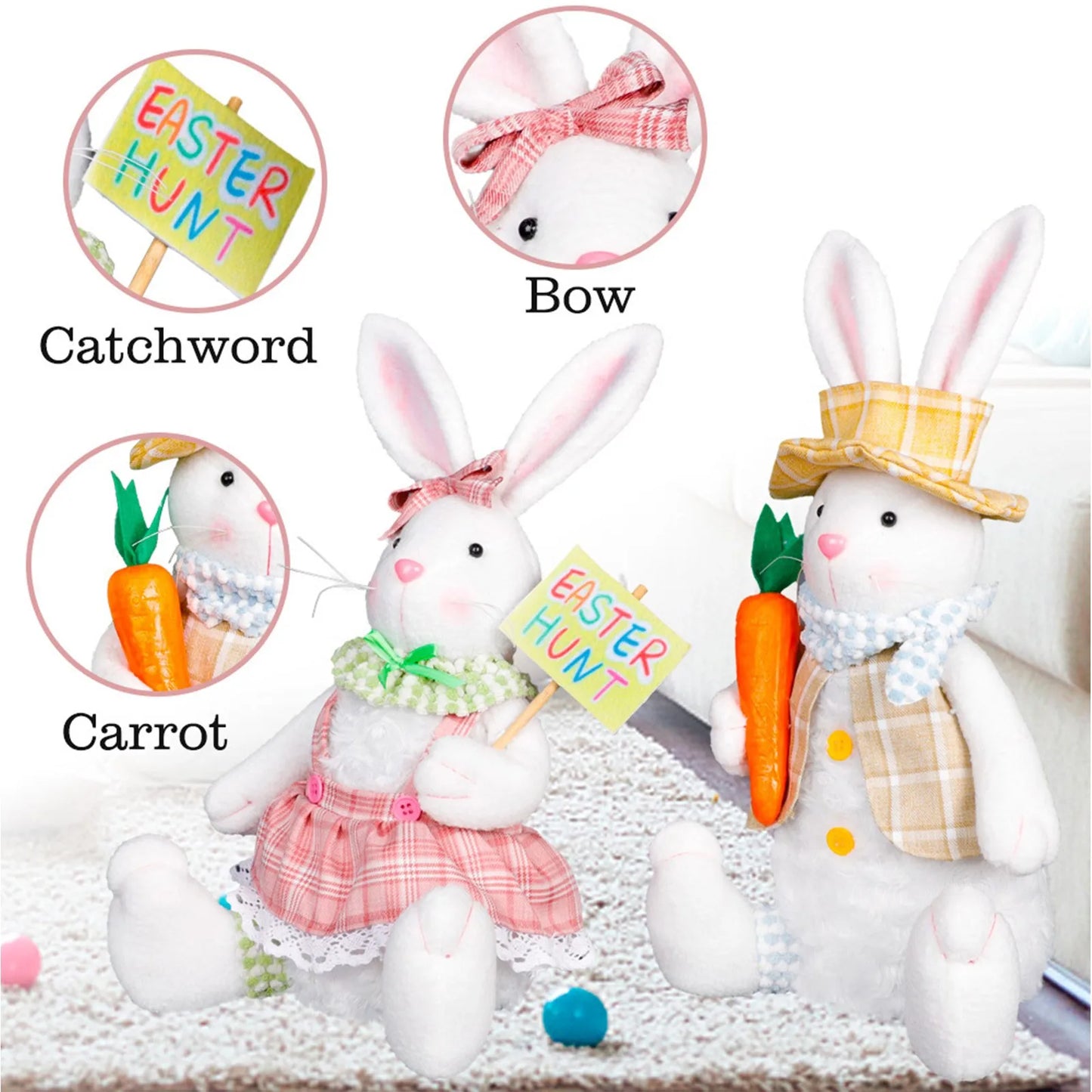 Easter Bunny Decorations Easter Decorations Easter Gnomes Handmade Swedish Gnome Dolls Home Indoor Outdoor Spring Decorations