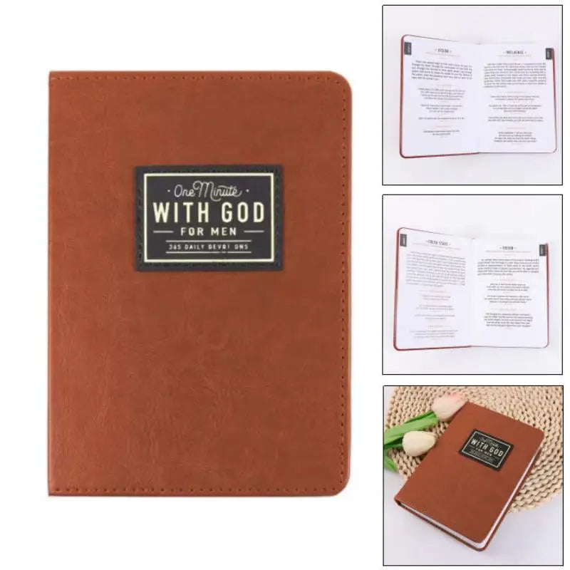 One Minute With God For Men: 365 Daily Devotional Book Daily Bible Reading & Prayer Planner With 365 Prompts Christian Gift