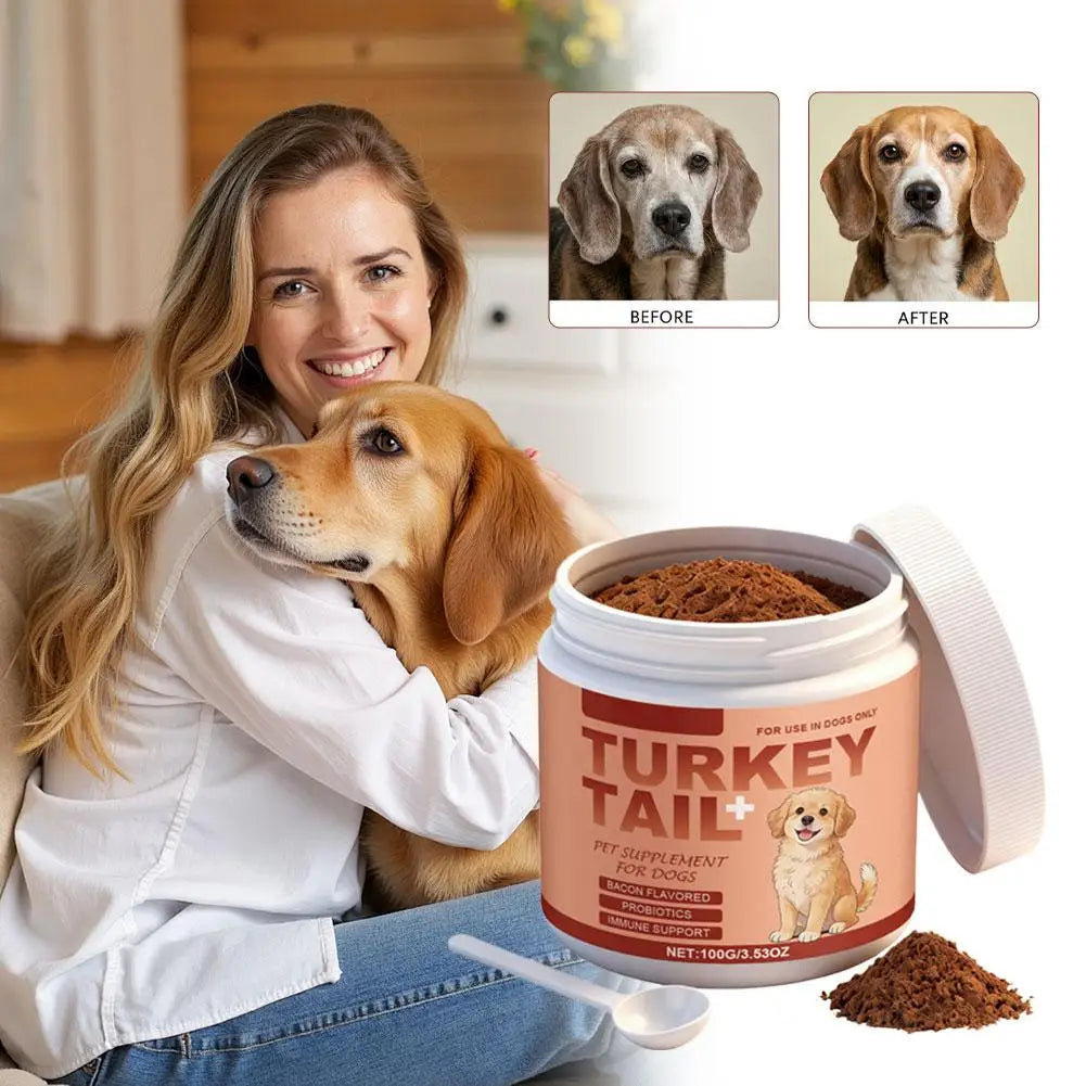 100g Dog Probiotics Immune Support Agent Elderly Dog Maintenance Joint Intestinal Skin Care Bacon Flavored Pet Health Supplement